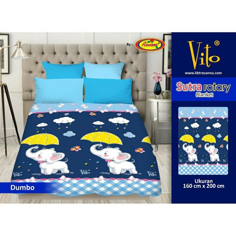 selimut vito sutra rotary blanket ,bulu halus murah