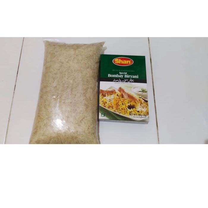 

10.10 pormo)Beras Basmati Shan+1 paket bumbu Shan Briyani !!!