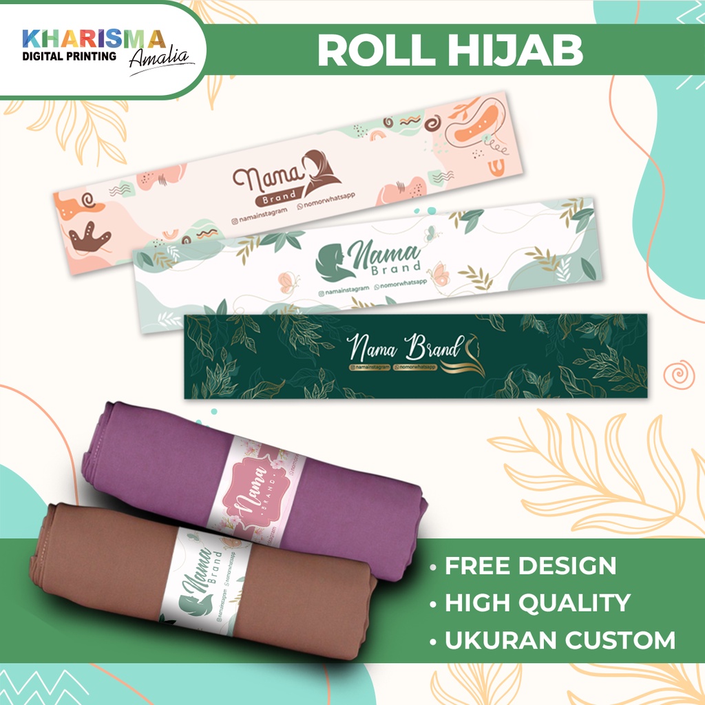 

ROLL HIJAB/ ROLLER HIJAB PASHMINA / KERTAS LABEL KERUDUNG INSTAN BANYAK PILIHAN UKURAN