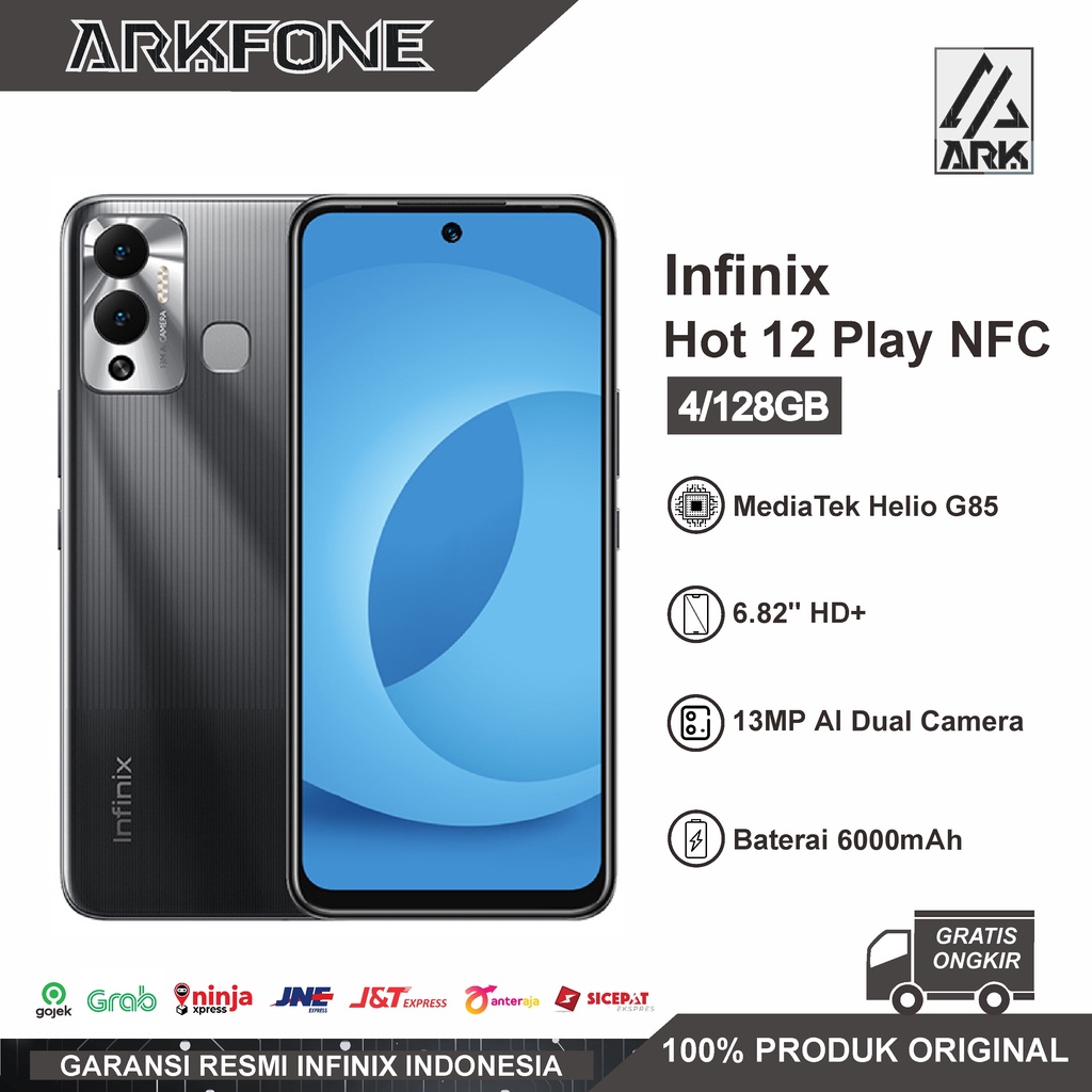 Infinix Hot 12 Play NFC 4/64 & 4/128GB Garansi Resmi