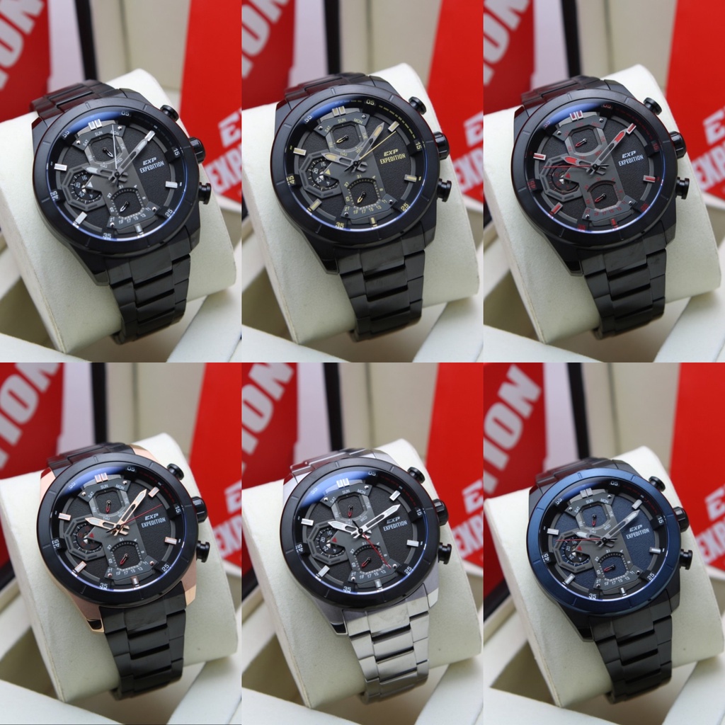 JAM TANGAN PRIA EXPEDITION 6828 / E 6828 / E6828 RANTAI ORIGINAL GARANSI RESMI 1 TAHUN