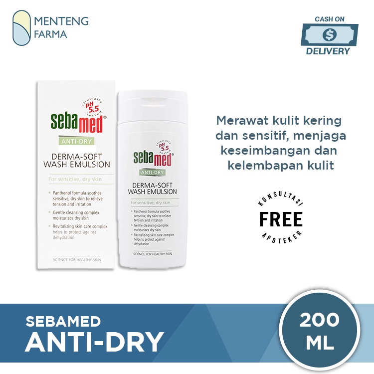 Sebamed Anti Dry Derma Soft Wash Emulsion 200 ML - Sabun Khusus Kulit Kering dan Sensitif