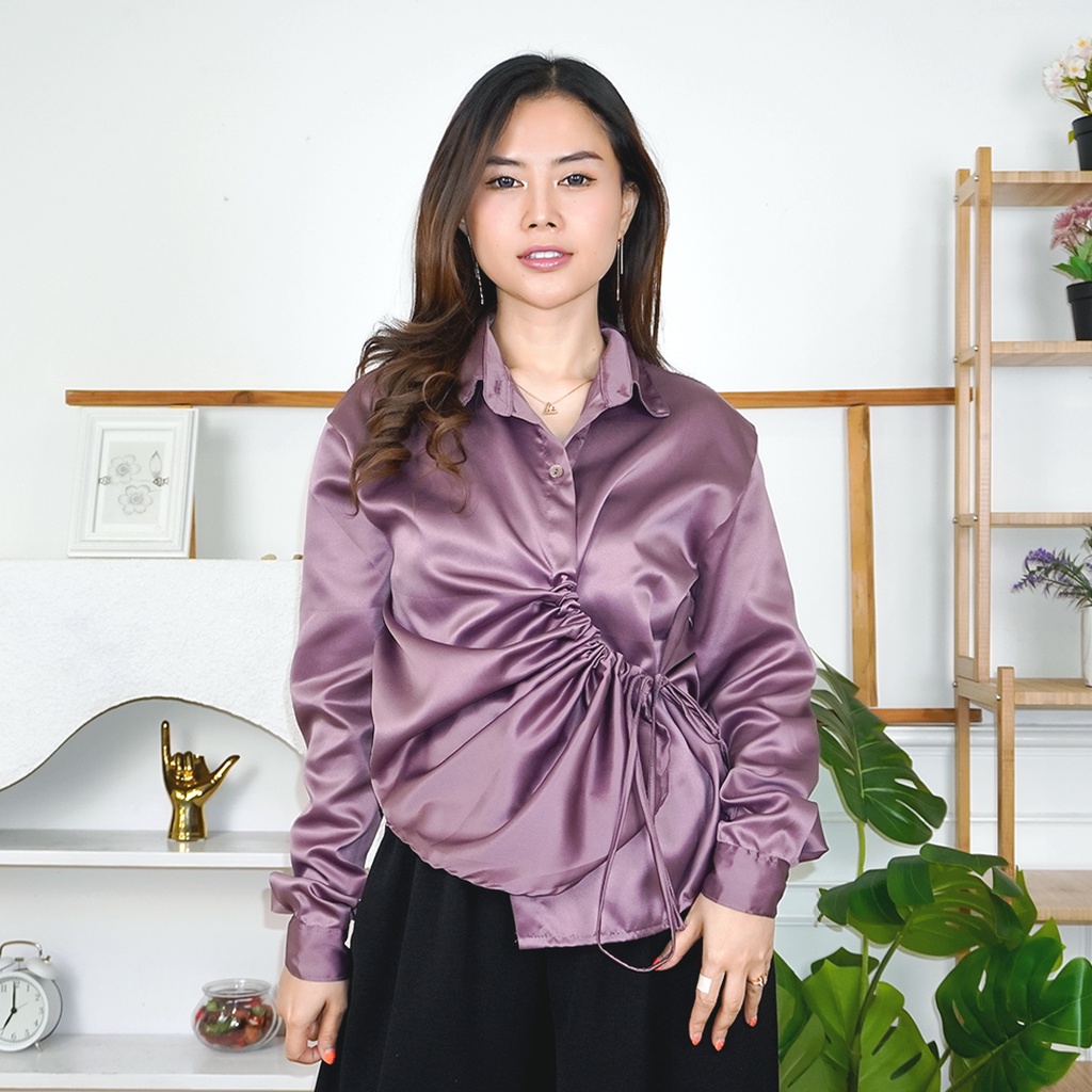 AFI - EC - Kemeja Kerut SATEN SILK Shirt