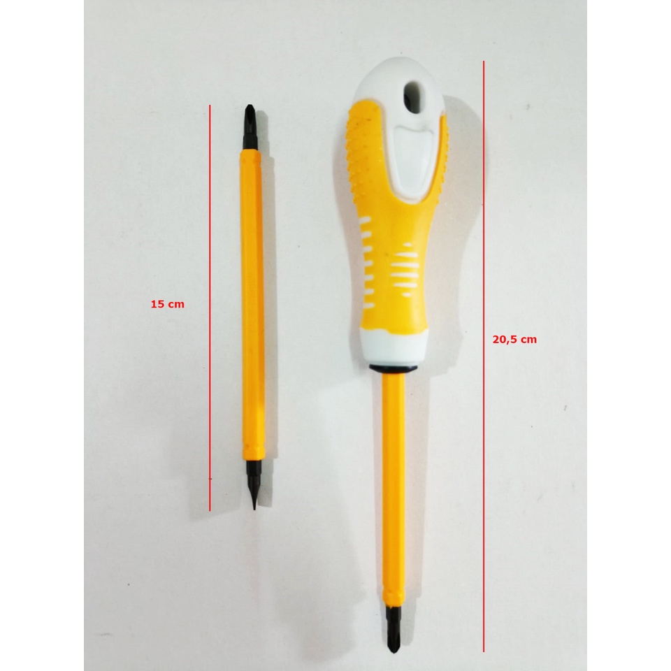 Tespen Bolak Balik TRM Kuning Karet / Testpen Plus + Min -