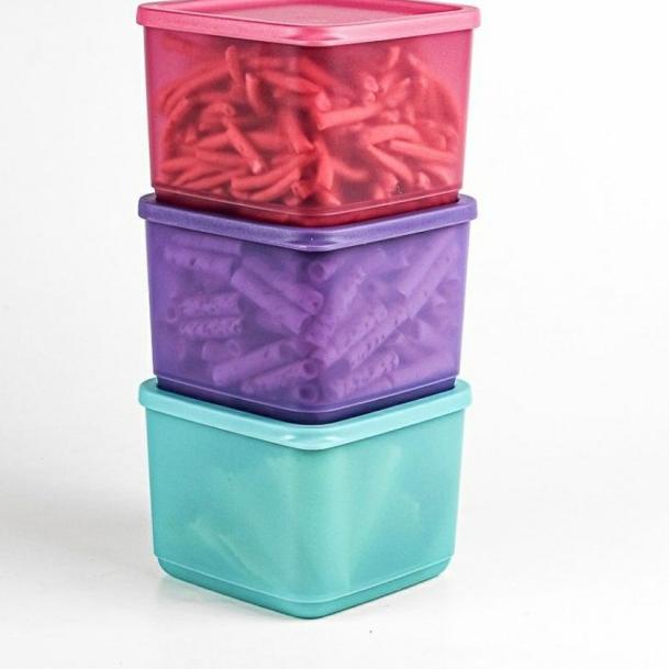 FREE ONGKIR!Tupperware Medium Tropical Fiesta |Toples - Original - Biru|SQ4