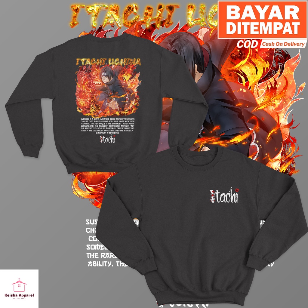 JAKET SWEATER ITACHI UCHIHA SUSANOO SWEATER ANIME COWOK CEWEK