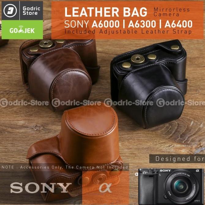 DISKON Sony Alpha Tas Kamera A6400 / A6300 / A6000 Leather Bag / Case MURAH