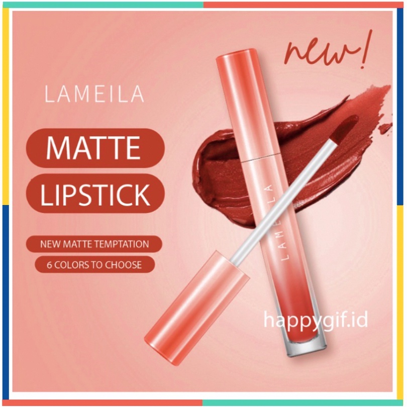 LAMEILA Lip Glaze Hot Pink Lipstik Matte Lipstick Lip Gloss LA140 1040