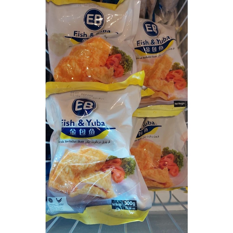 EB Fish and Yuba 300 gr Ikan dan Kulit Tahu Impor Seafood Pucuk Berbalut Ikan/Ikan Olahan Frozen Food