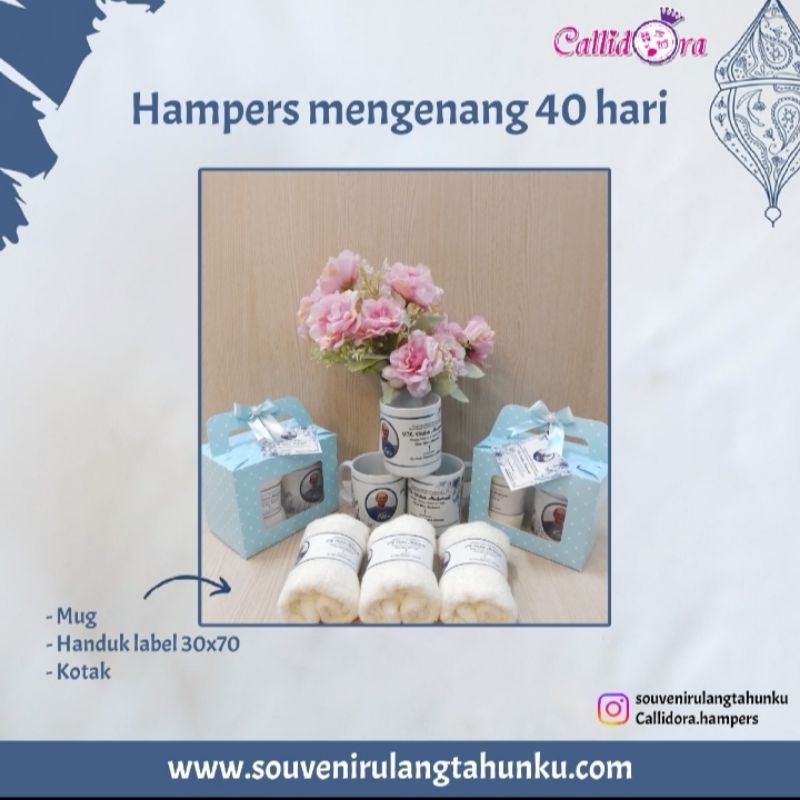 Jual Souvenir mengenang 40 hari/100 hari/mughanduk/hampers custom Shopee Indonesia