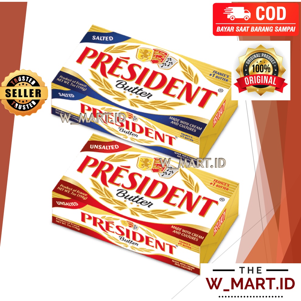 

PRESIDENT UNSALTED SALTED BUTTER MENTEGA