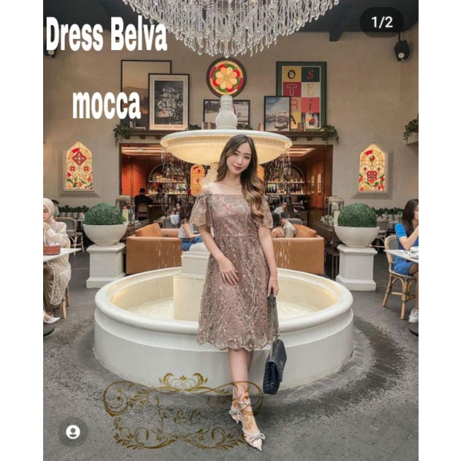 DRESS BELVA MUTIARA, TILE FURING, DRESS MAXY, 3 UKURAN