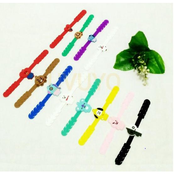 Konektor / Pengait Tali Masker Hijab Karakter BT21 BTS KPOP 25-uvuyo Ayo Beli
