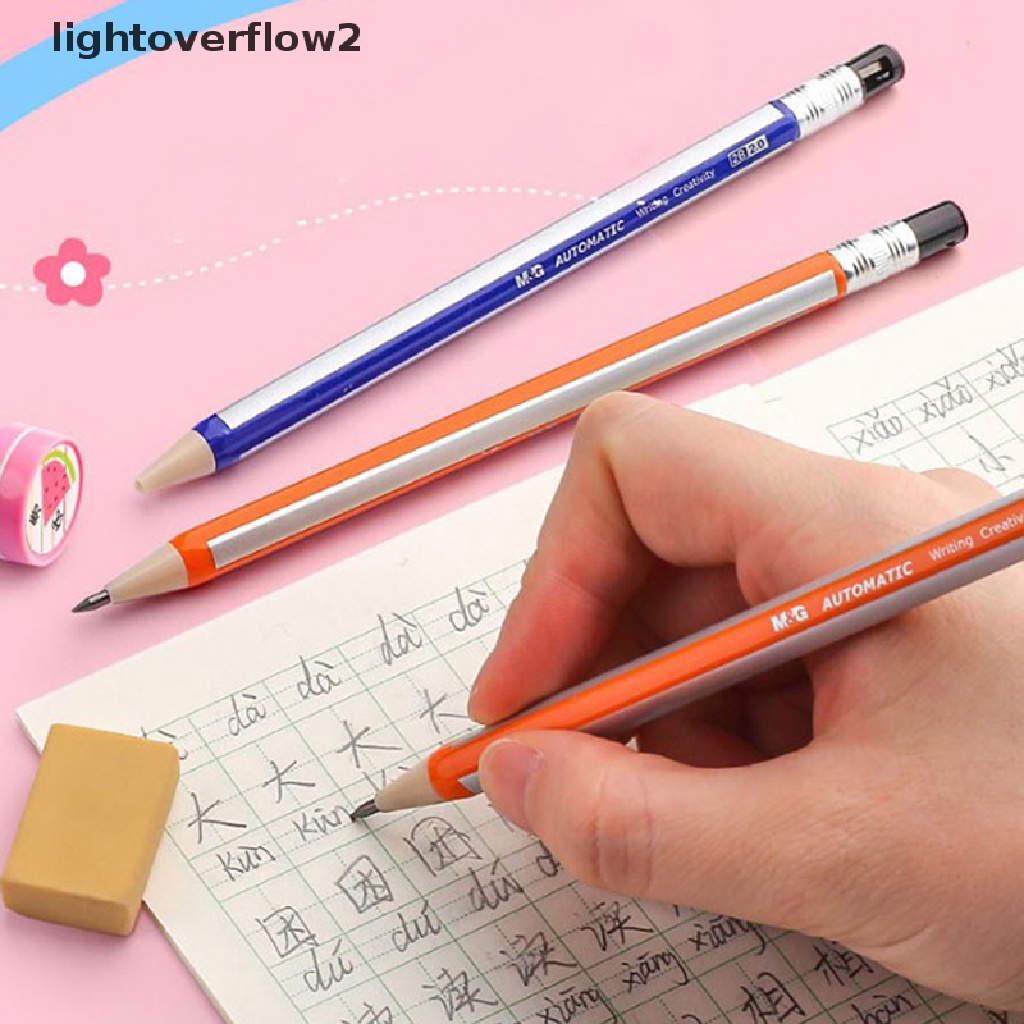 (lightoverflow2) 1pc Pensil Mekanik 2B 2.0mm Gaya Korea Untuk Menulis / Sketsa