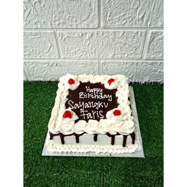 

kue ulang tahun basecake brownies