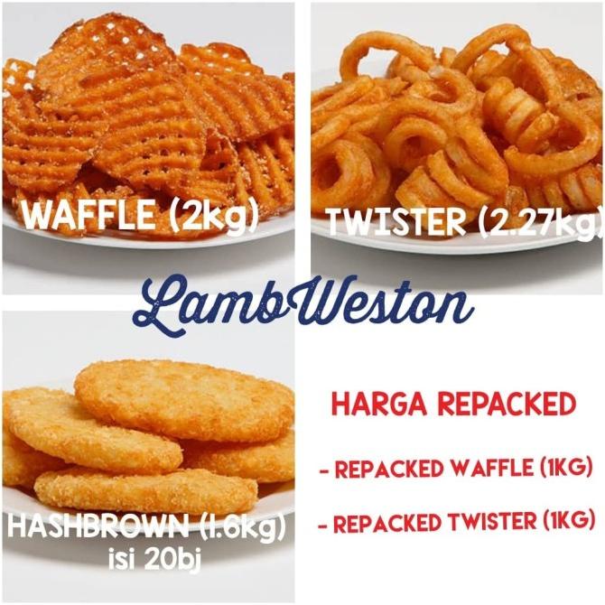 

Kentang Goreng / French Fries / Hashbrown / Twister / Waffle (2 KG)