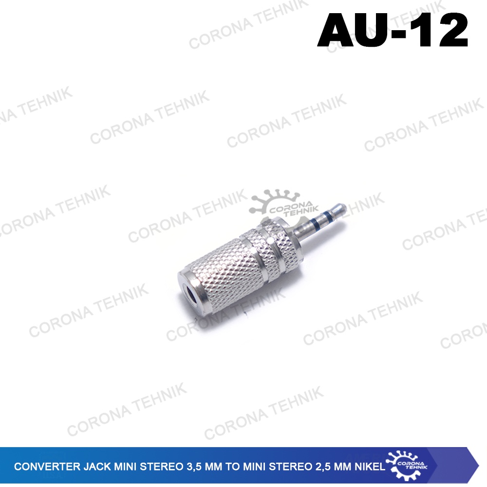 To Jack Mini Stereo 2,5 MM Nikel Converter Jack Mini Stereo 3,5 MM