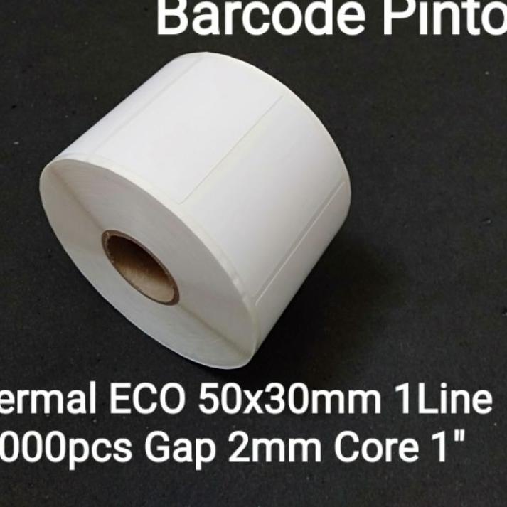 

Special Direct Thermal ECO 50x30mm 1Line 1000pcs Gap 2mm Core 1 Inchi / Label Sticker Bare . .. . ..