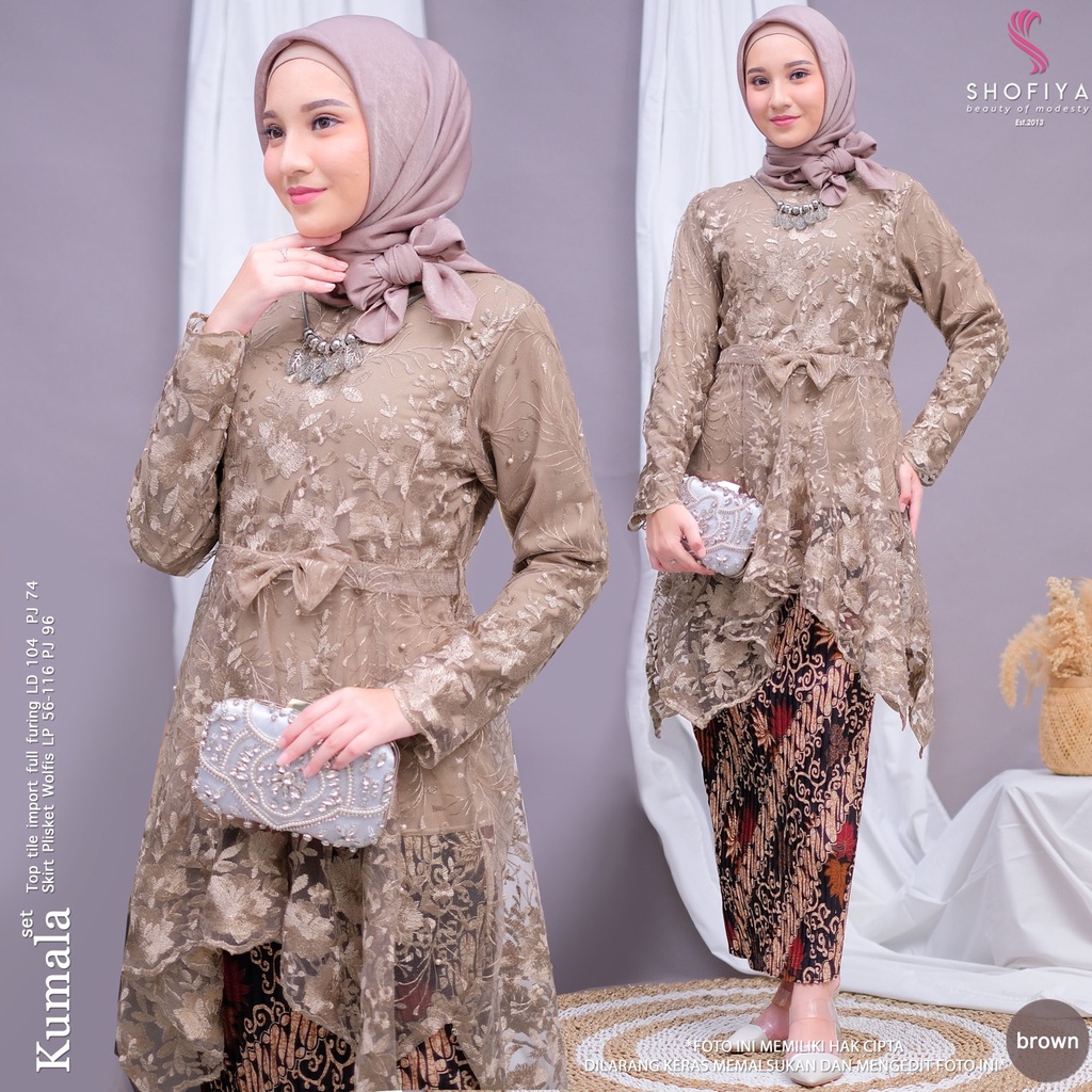 Shofiya Terbaru Kumala Set / Setelan Kebaya Modern / Muslim Wanita Kekinian / Dress Wanita Murah Len