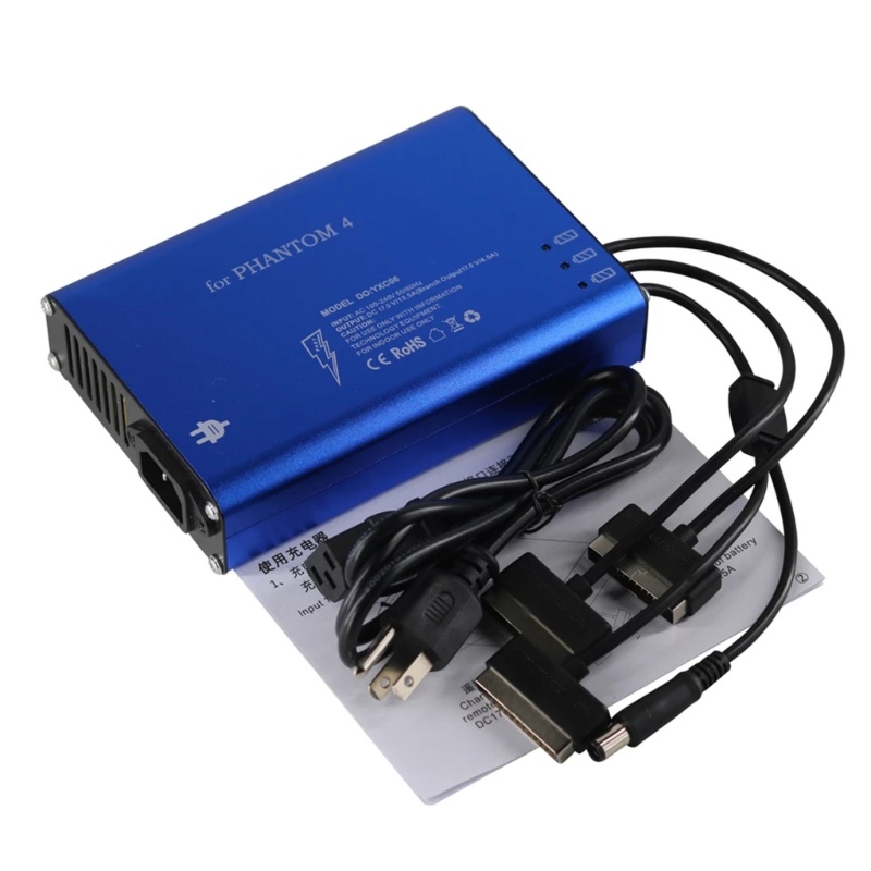 Zzz Hub Charger Baterai Paralel 4 Port Untuk Phantom 4 / 4 PRO / 4 Advanced Power Supply PHA4 V2.0