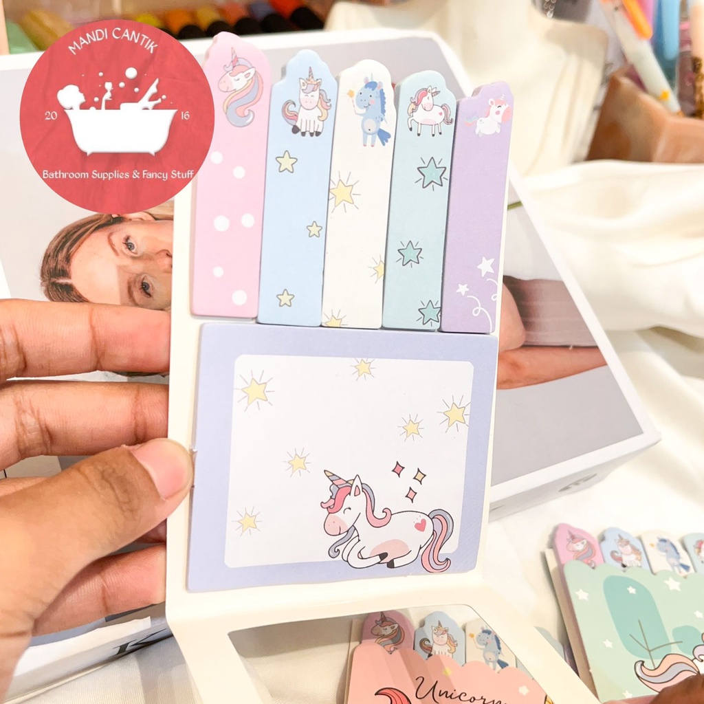 

sticky notes lipat unicorn alat tulis kantor stiker tempel UNICORN lucu imut kado unik souvernir