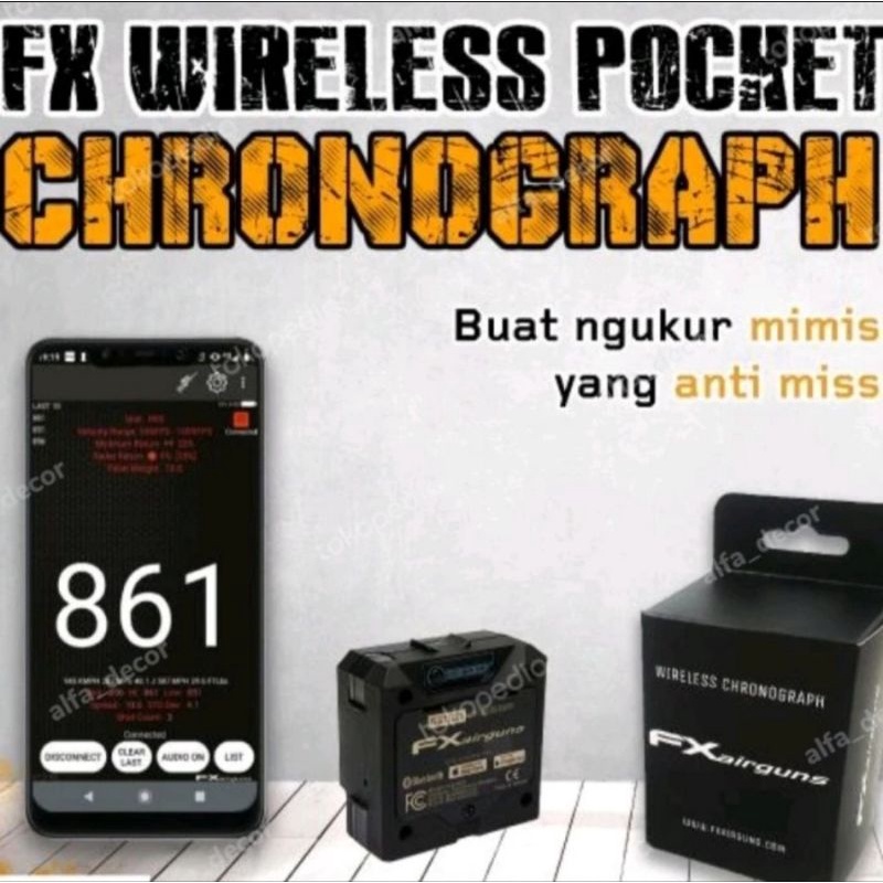 FX Radar Pocket Wireless Chronograph Bluetooth Chrono