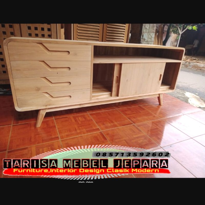 Meja tv kayu jati Rak tv mimimalis Meja tv kayu jati retro rak tv terlaris