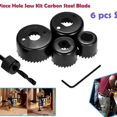 barokah gamis HOLE SAW wood working SET 6 PCS / MATA BOR PELUBANG KAYU mesin SET