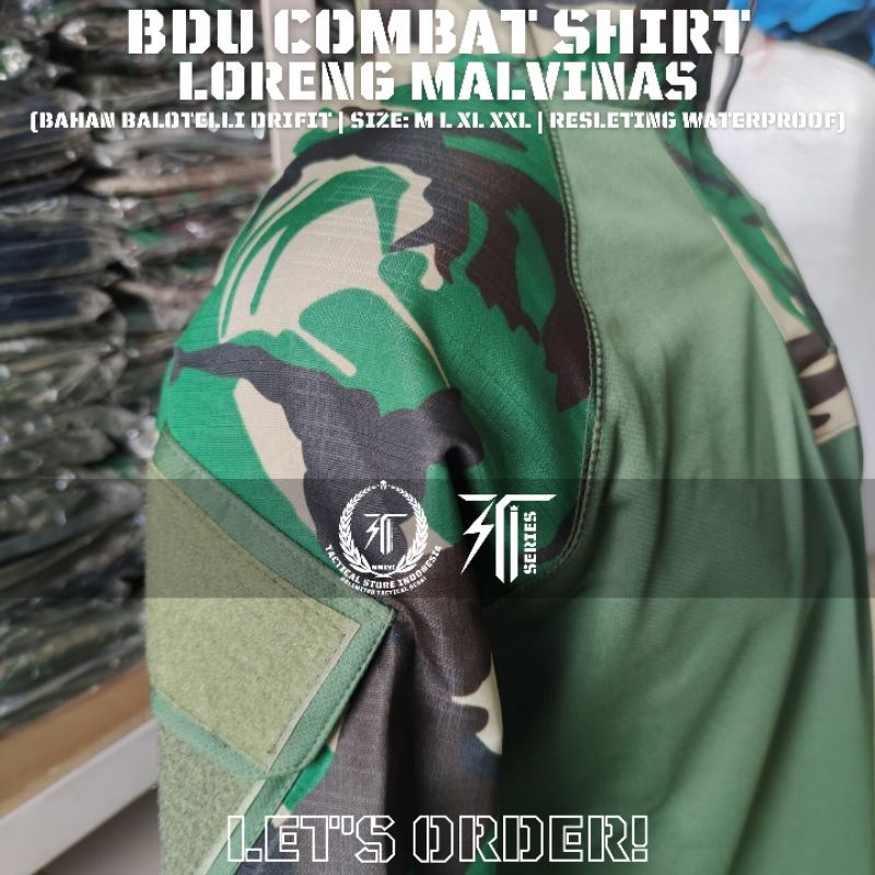 BDU Tactical Loreng Malvinas - BDU Combat Shirt Balotelli Kombinasi Drifit