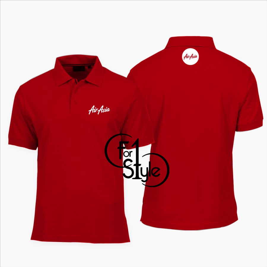 Polo Shirt Kaos Polo Air Asia Logo Kaos Perusahaan -RADSHA CLOTH