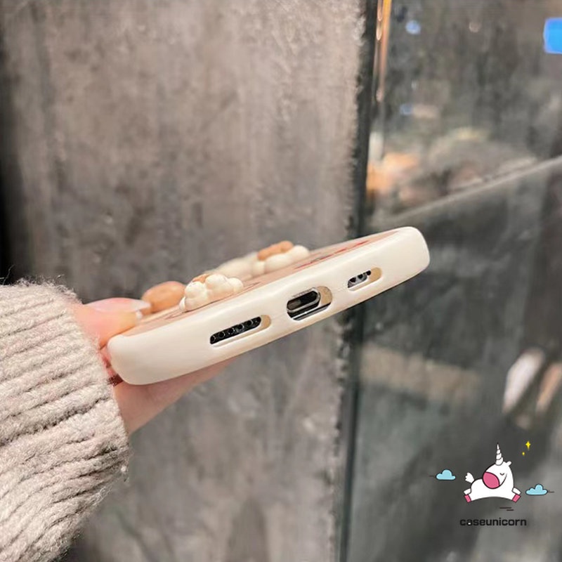 Case Realme C53 C55 C35 C15 C25 C25Y C31 C30 C21Y C25s C12 8 8i 9i 10 Pro C11 GT C20A C3 C21 C17 C20 8Pro 6i 5i 6 5s 5 6s 3D Mainan Boneka Kartun Lucu Beruang Kelinci Permen Sarung Soft Cover