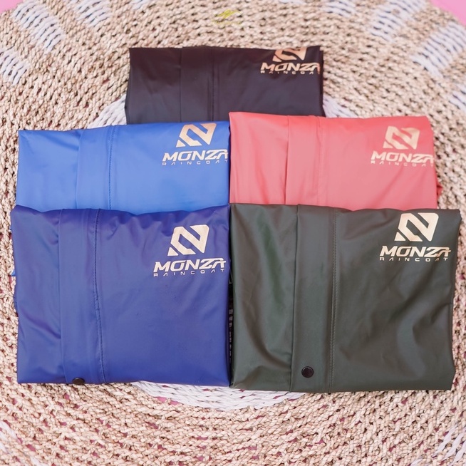 Jas Hujan Pria dan Wanita Mantel Motor Tebal Bahan Parasut PVC 0,25