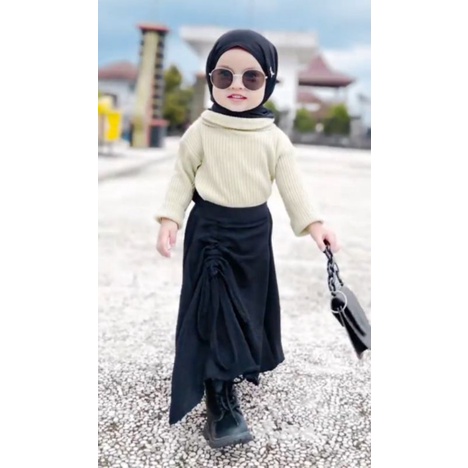 ROK SERUT CRINCLE AIRFLOW ANAK M 1-3 TAHUN ROK KERUT Panjang Anak Perempuan rok anak crinkle