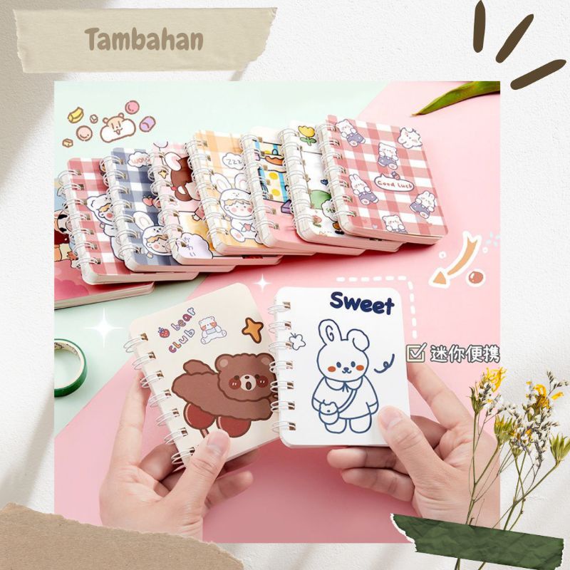 

Tambahan Notebook Spiral mini A7/Buku Saku kecil/ Notebool spiral karakter Kado