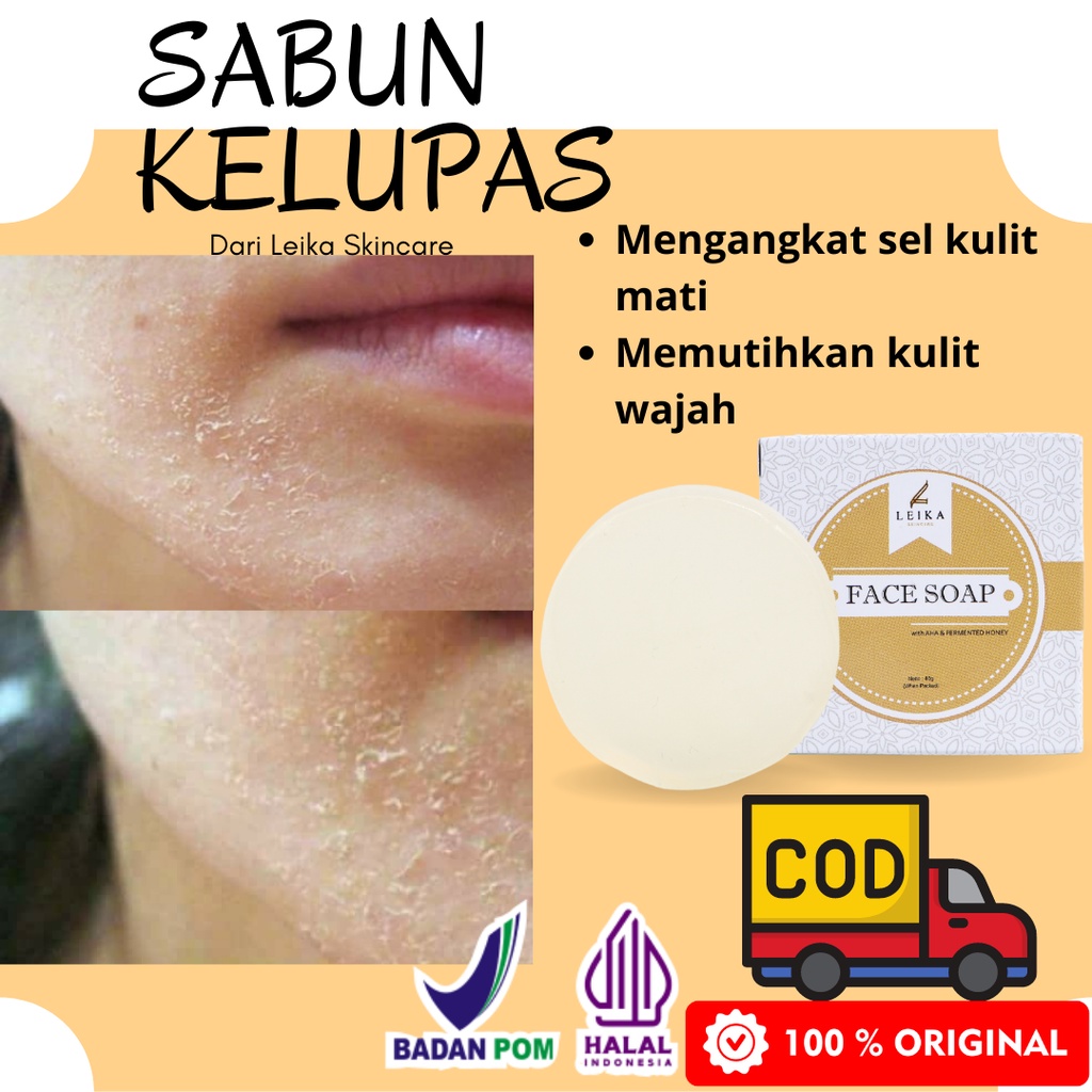 FACE SOAP Sabun Muka Memutihkan Wajah Dengan Cepat Sabun Batang Pengelupas Wajah Eksfoliasi Wajah Sa