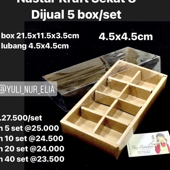 

Trendy한국 Nastar Kraft Sekat 8 Dijual 5 box/set