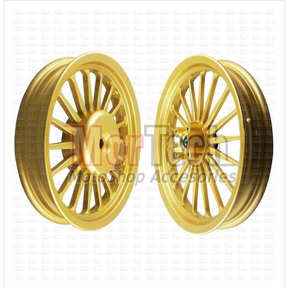 Velg Pelek Racing Tapak Lebar Galaxy Rossi Palang 18 Mio Soul 110 Ring 14 185 - 215 Gold