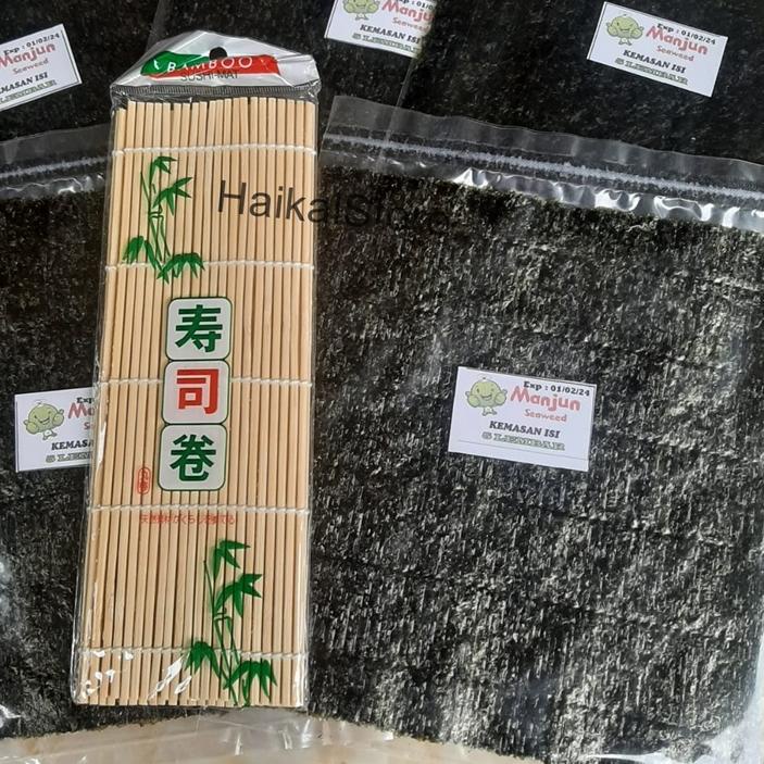 

GGD✼ Nori Sushi Rumput laut Manjun PAKET 5 LEMBAR + SUSHIMAT Paling Laris