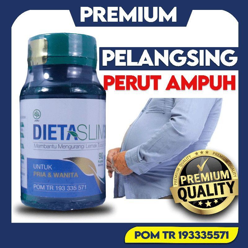Dietaslim asli original obat pelangsing badan pria wanita ampuh obat diet herbal bpom - dieta slim