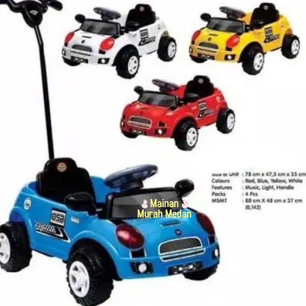 Mainan Murah Medan - Mainan Anak Mobil Dorong SMC628 SHP Toys / Mini Cooper  / Mobil Dorong Anak / M