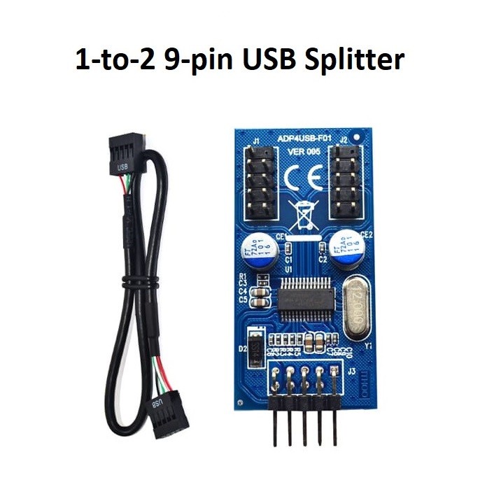 Jual 1to2 9pin USB Splitter Motherboard Bluetooth Adapter F_USB
