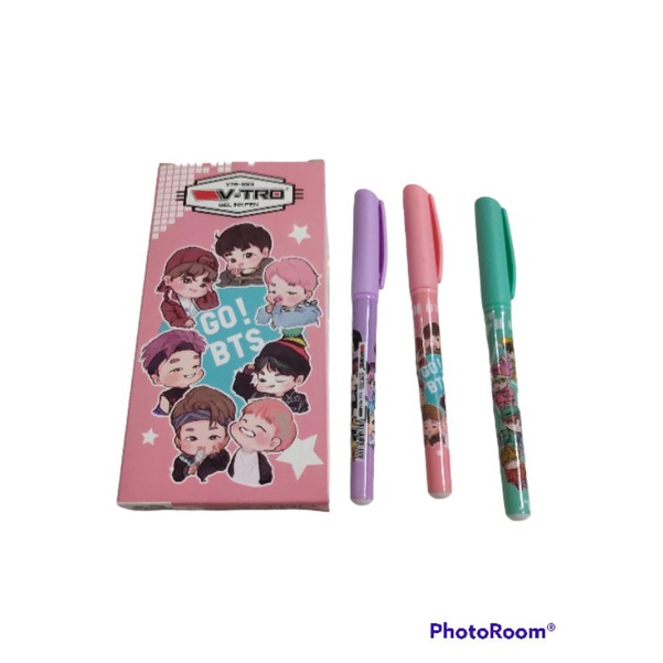

Pulpen Gel BTS/Boba fancy isi 12pcs