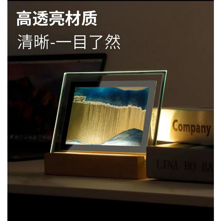Cahaya Malam Jam Pasir 3D / Lukisan Pasir Hisap / Moving Sands Picture / Moving Sandscape