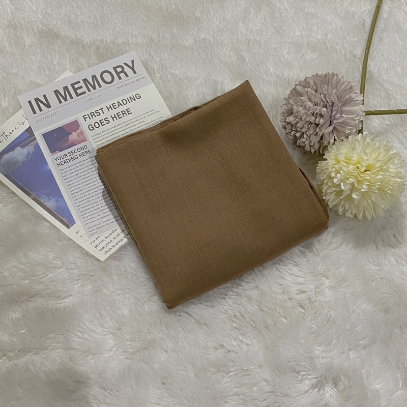 Paris Premium Voal // Paris Premium // Segi Empat Paris Polos-mocca