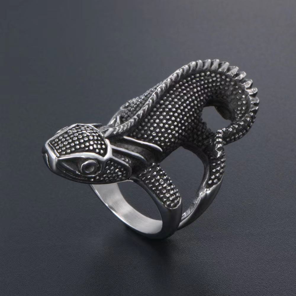 Cincin Bahan alloy Gaya retro punk Hip-Hop Untuk Pria