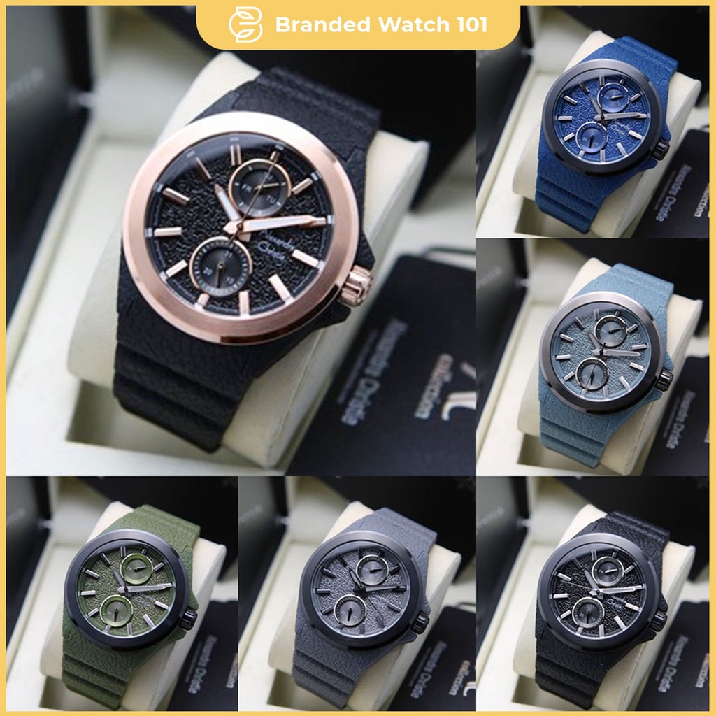 ORIGINAL Jam Tangan Pria Alexandre Christie AC 6585 / AC6585 / 6585 Garansi Resmi 1 Tahun, Rubber