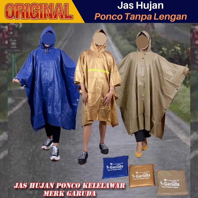Jas Hujan Ponco Kalelawar Tanpa Lengan Tebal / Scotlight