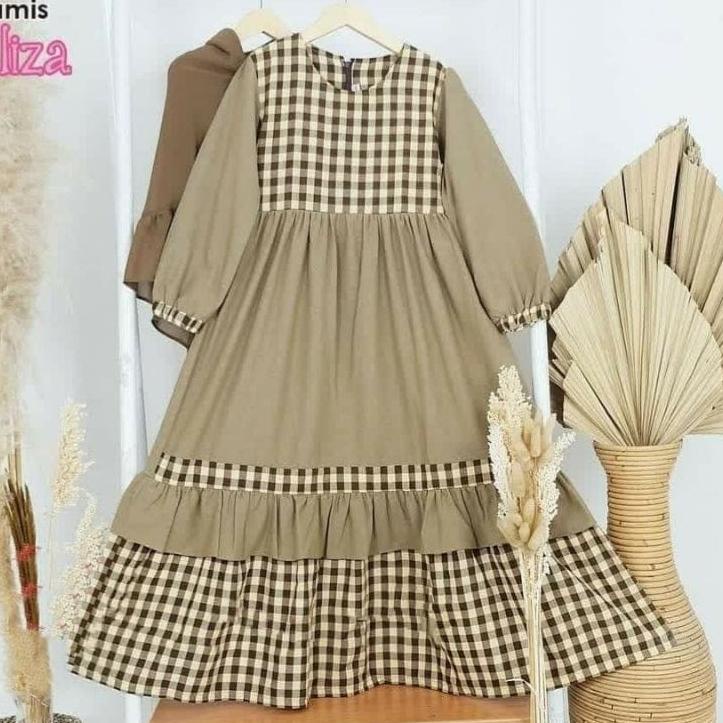 Langsung Kirim Baju gamis anak perempuan putih polos kid set hijab khimar modern murah 1 2 3 4 5 6 7