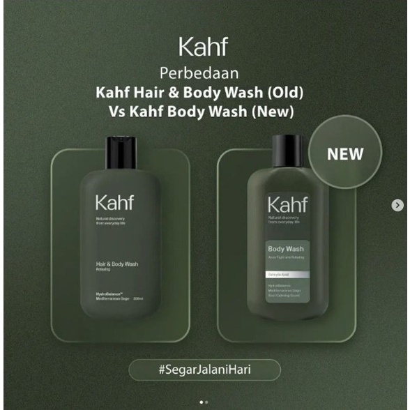 Kahf Acne Fight and Relaxing Body Wash 200 ml - Sabun Mandi Pria