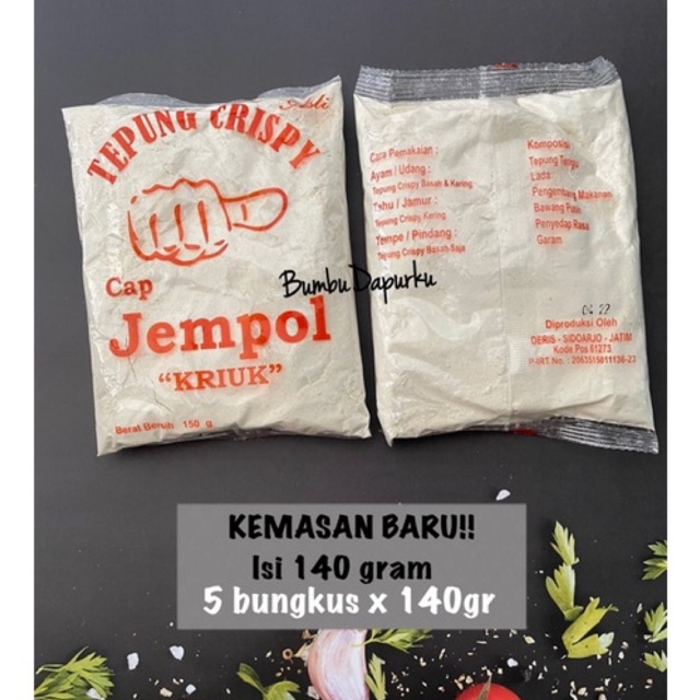 

(5 pcs x 140gr) Tepung Crispy KRIUK Cap Jempol